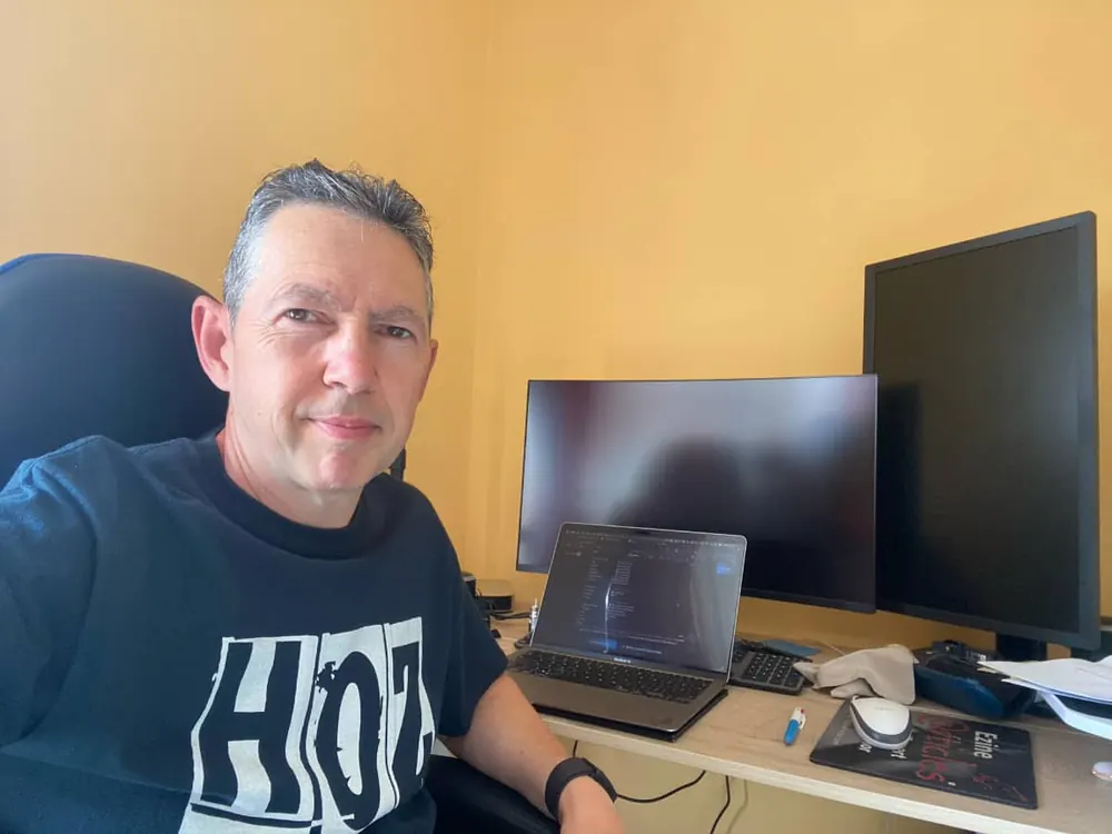 Jose at his desk