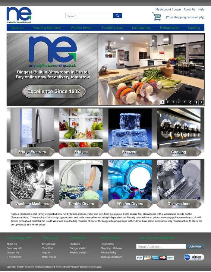 Any Appliance website