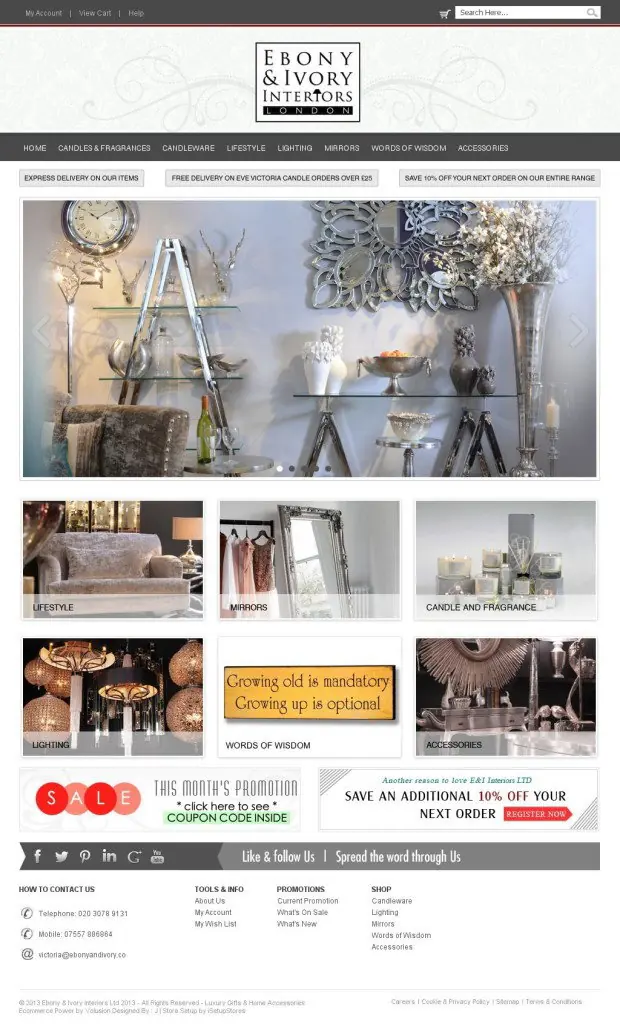 Ebony & Ivory website