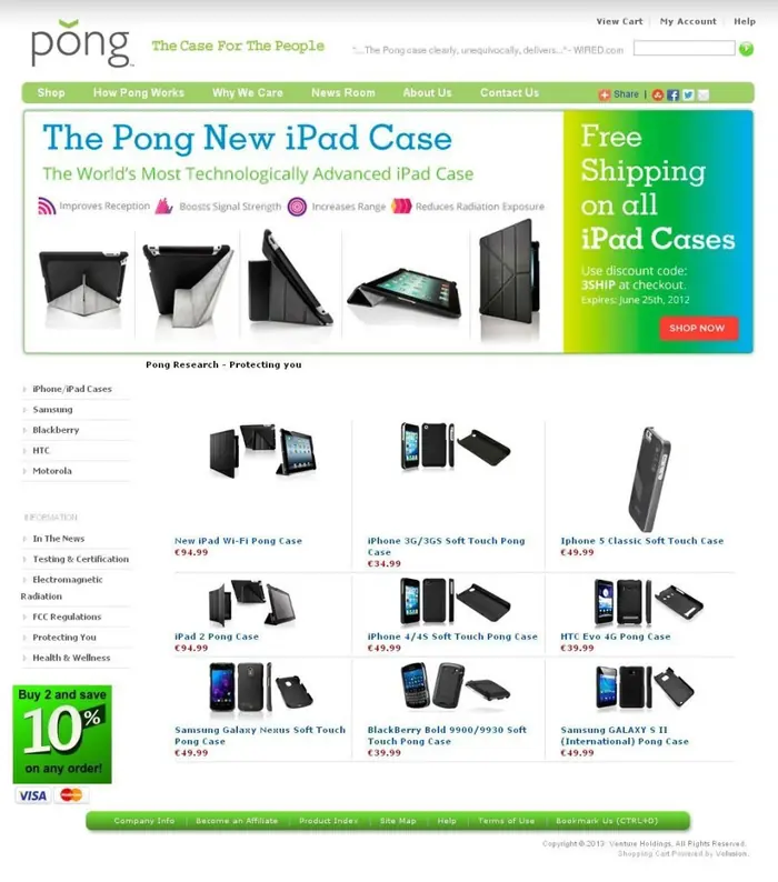 Pong website