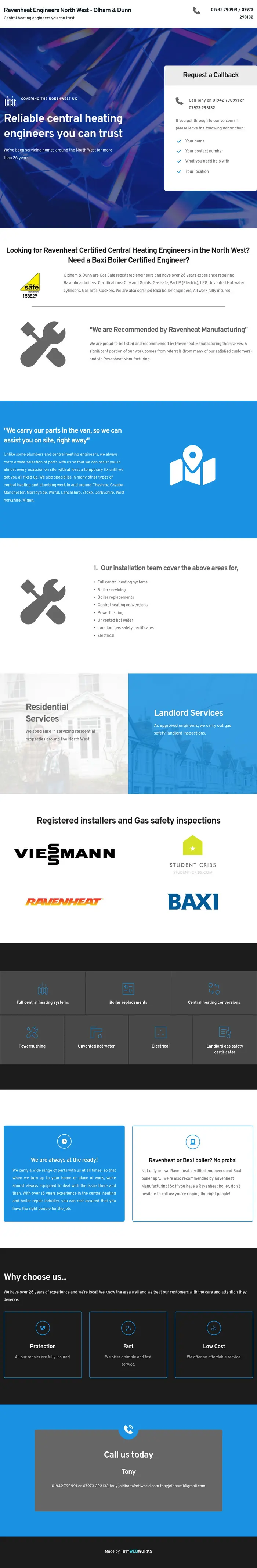 Ravenheat Engineers website