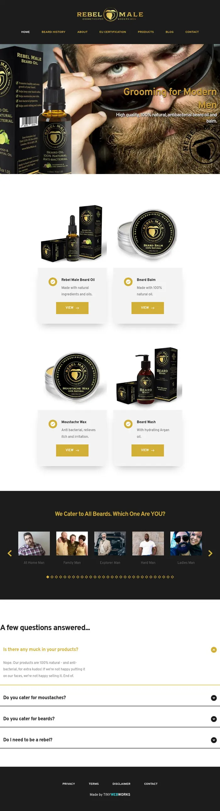 Rebel Male website